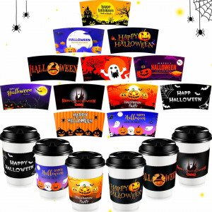 Set of 120 Zopeal cup covers, Halloween model, paper, multicoloured, 12 x 6 cm